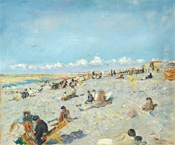 Cayeux Plage Oil Painting by Lucien Adrion