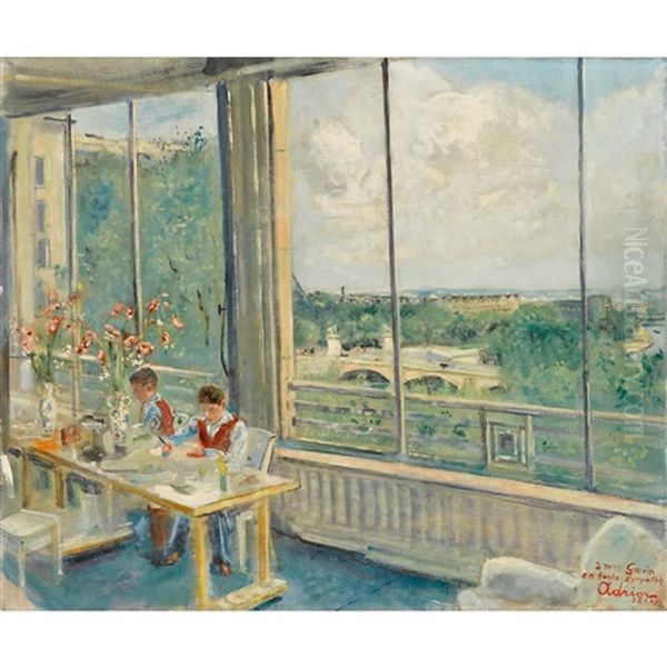 Appartement Parisien Oil Painting by Lucien Adrion