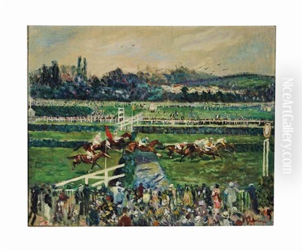 Longchamps Oil Painting by Lucien Adrion