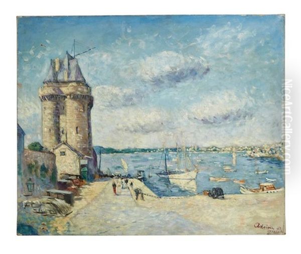 La Tour Solidor Oil Painting by Lucien Adrion