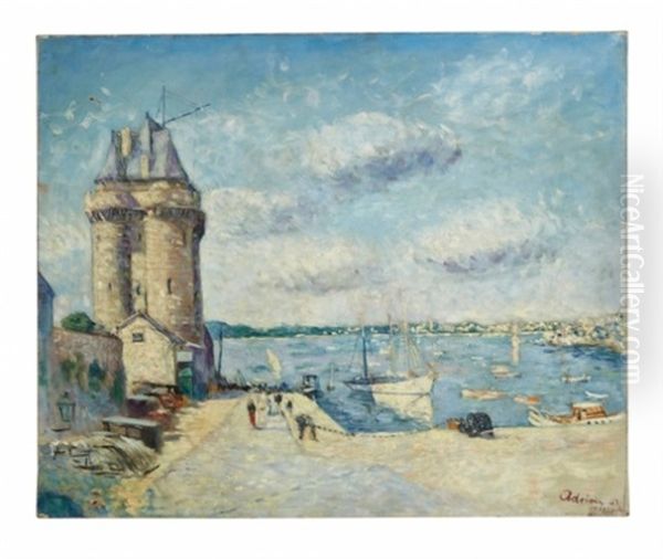 La Tour Solidor Oil Painting by Lucien Adrion