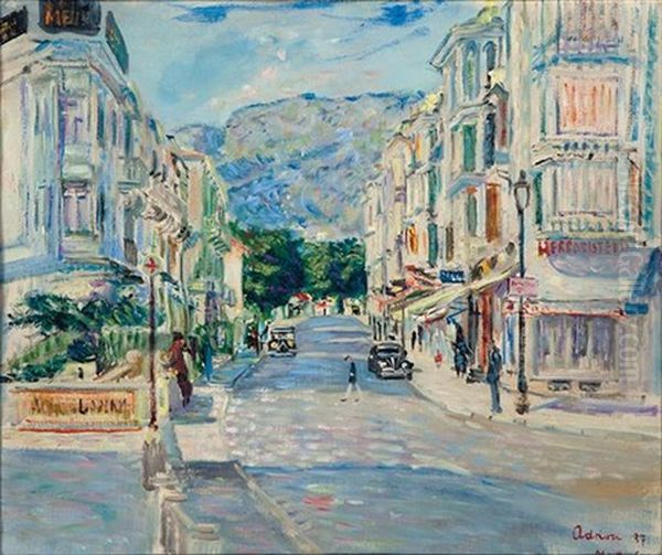 Monte Carlo Oil Painting by Lucien Adrion