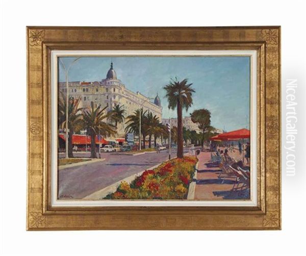 Cannes Oil Painting by Lucien Adrion