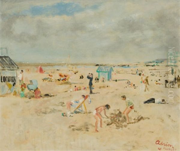 Le Touquet Oil Painting by Lucien Adrion