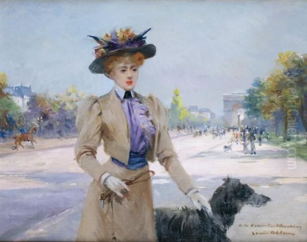 Promenade Avenue Du Bois Oil Painting by Louise Abbema