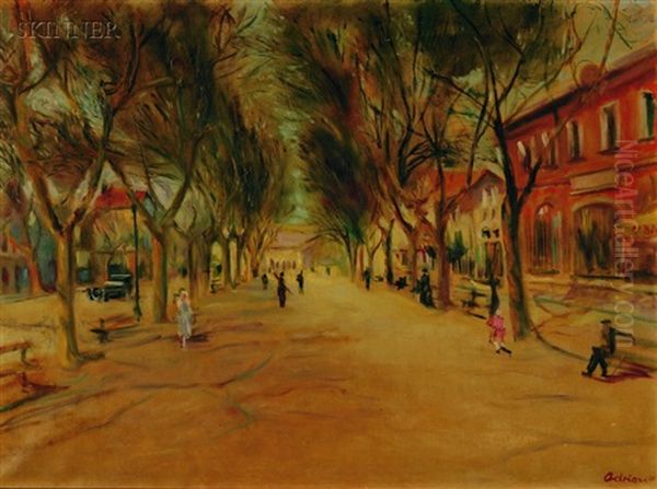 Park View Oil Painting by Lucien Adrion