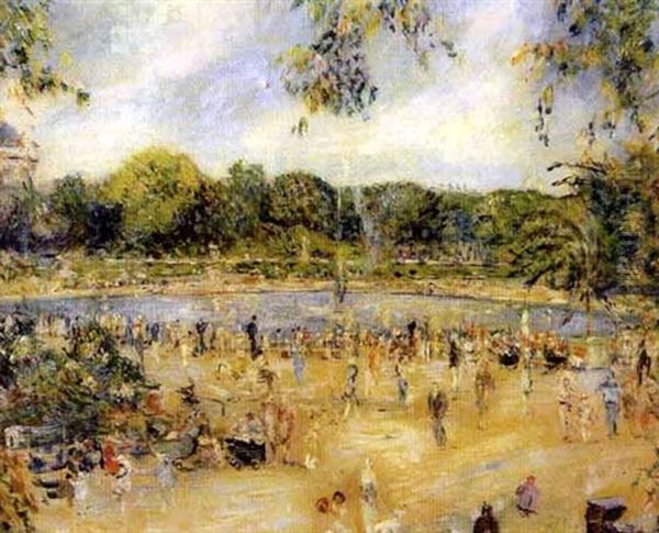 Jardin Du Louxembourg Oil Painting by Lucien Adrion