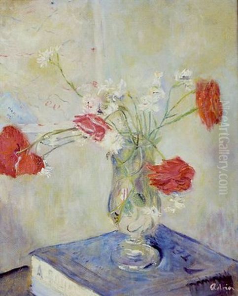 Fleurs Des Champs Dans Un Vase Oil Painting by Lucien Adrion