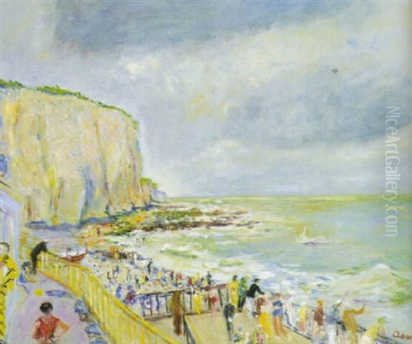 Les Falaises Oil Painting by Lucien Adrion