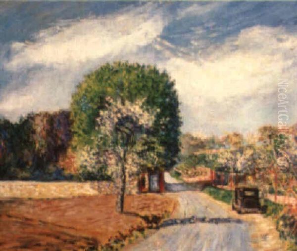 La Route D'igny Oil Painting by Lucien Adrion