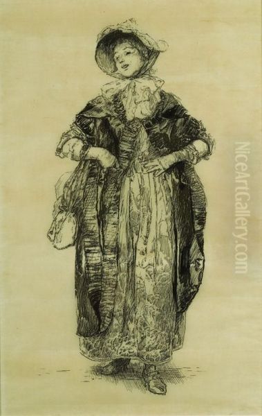 She Stoops To Conquor Oil Painting by Edwin Austin Abbey