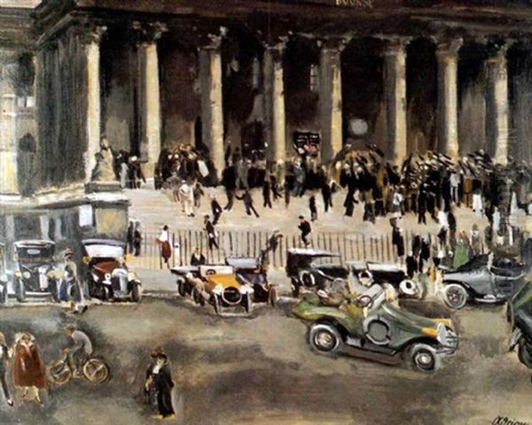 La Bourse Oil Painting by Lucien Adrion