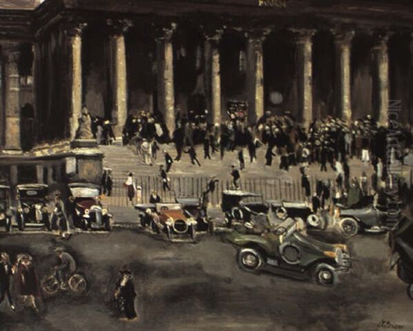 La Bourse Oil Painting by Lucien Adrion