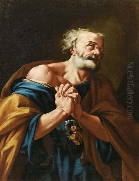 San Pietro Pentito Oil Painting by Filippo Abbiati