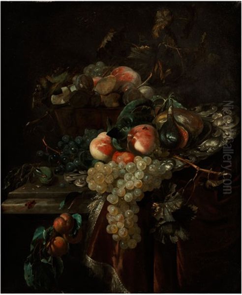 Grosses Fruchtestillleben Oil Painting by Willem Van Aelst