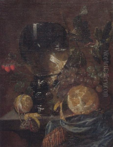 Stilleben Mit Romer Oil Painting by Willem Van Aelst