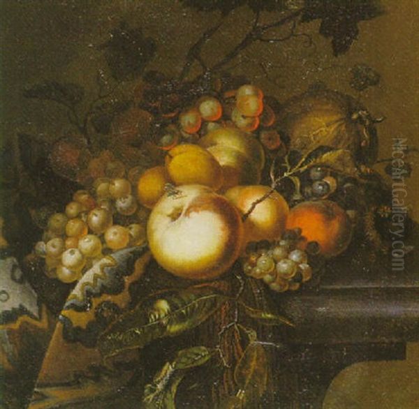 Fruchtestilleben Oil Painting by Willem Van Aelst