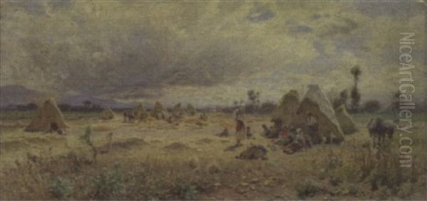 Lunchtime On The Field by Franz Theodor Aerni