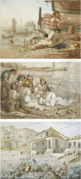 An Album Of Sketches Of Madeira Oil Painting by Arthur Abbott