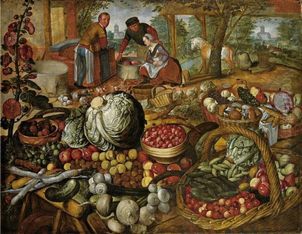 Etalage De Fruits Et Legumes Oil Painting by Pieter Aertsen