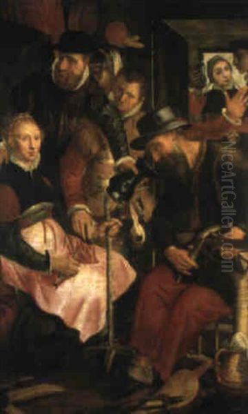 Bauerliche Interieurszene Oil Painting by Pieter Aertsen