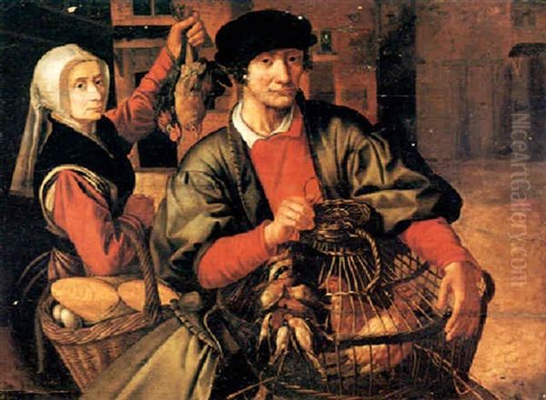 A Poultry Seller Oil Painting by Pieter Aertsen