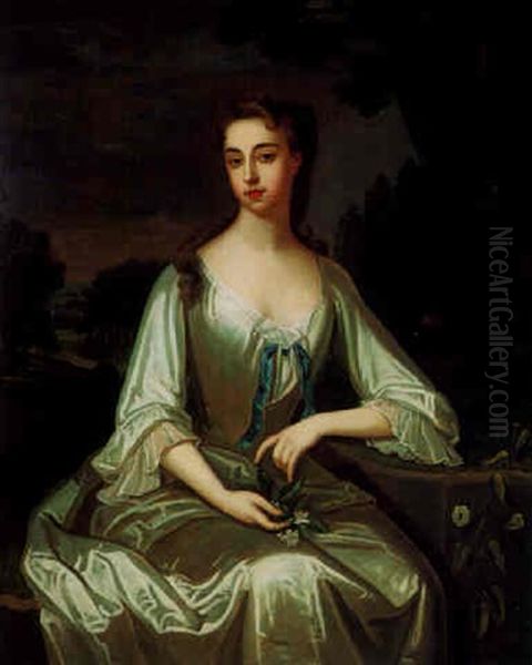 Portrait Of Lucy, Duchess Of Rutland Oil Painting by Charles d' Agar