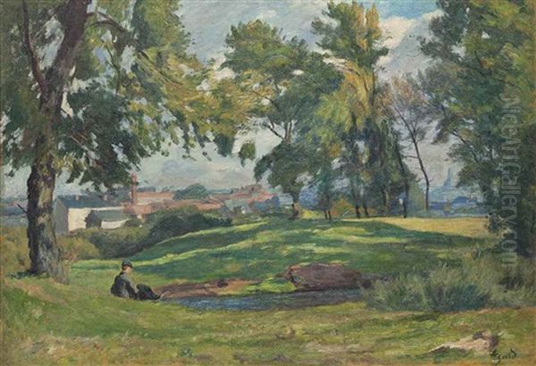 Le Repos Dans La Clairiere Oil Painting by Charles-Jean Agard