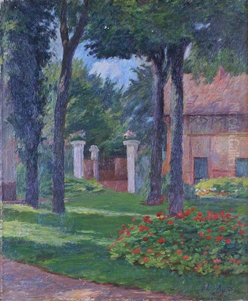 L'entree Du Parc Oil Painting by Charles-Jean Agard