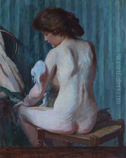 Female Nude Oil Painting by Charles-Jean Agard