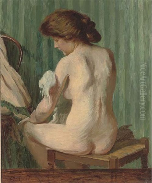 A Nude At Her Toilet by Charles-Jean Agard