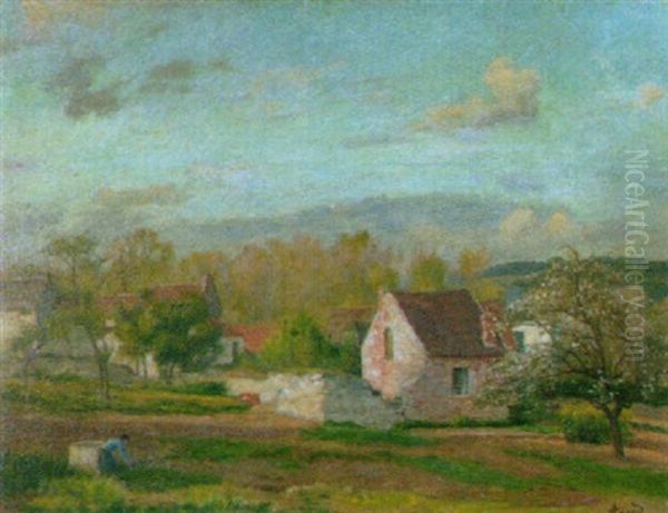 Dorflandschaft Oil Painting by Charles-Jean Agard