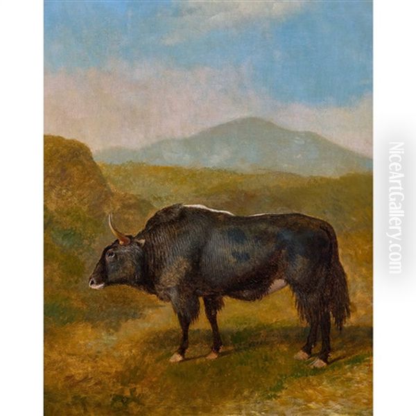 Buffle Dans Un Paysage Montagneux Oil Painting by Jacques-Laurent Agasse