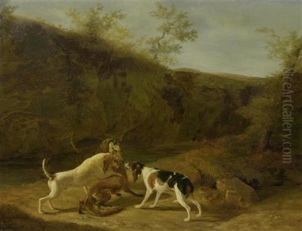 Die Fuchsjagd Oil Painting by Jacques-Laurent Agasse