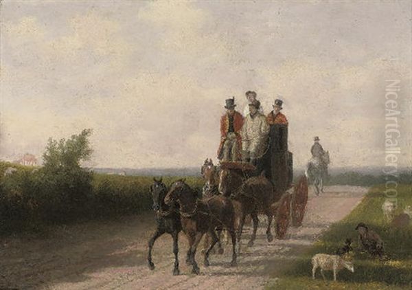 Off To Town Oil Painting by Jacques-Laurent Agasse