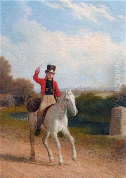 A Boy Riding A Grey Pony Oil Painting by Jacques-Laurent Agasse