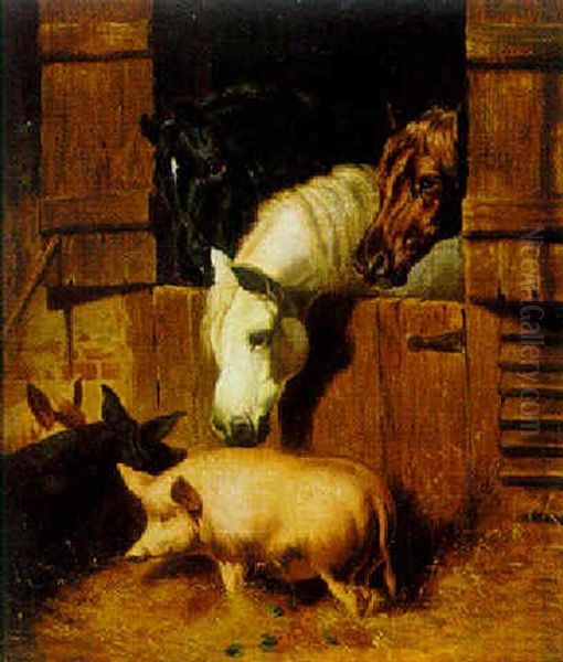 A Rotweiller Seated In A Landscape by Jacques-Laurent Agasse