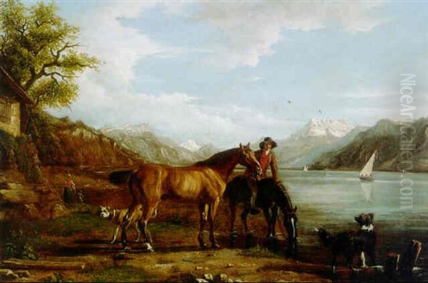 Reiter Am Genfersee by Jacques-Laurent Agasse