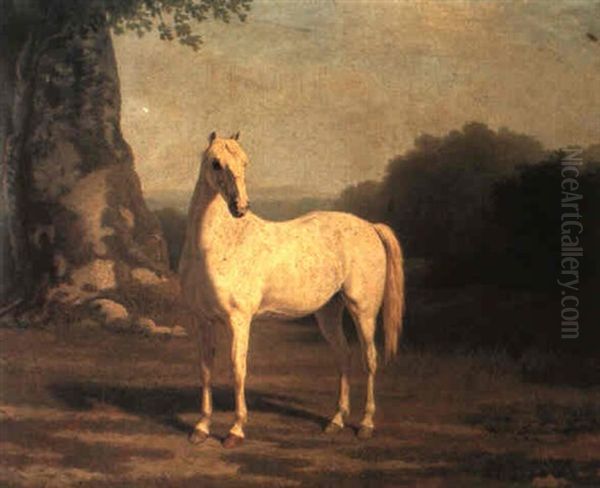 A Grey Mare In A Landscape Oil Painting by Jacques-Laurent Agasse