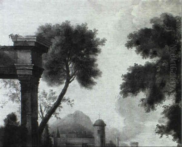 Capriccio Oil Painting by Agostino Aglio