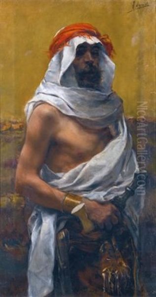 An Arab Man Oil Painting by Joaquin Agrasot y Juan