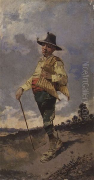 Spanischer Bauer Oil Painting by Joaquin Agrasot y Juan