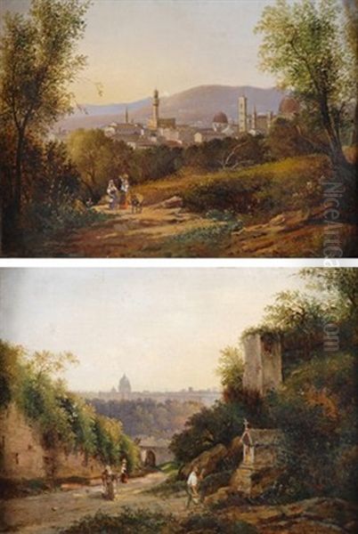 Vedute Di Roma Oil Painting by Eduard Agricola