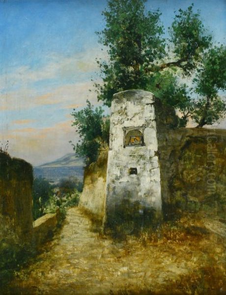 Altes Madonnenbild Auf Capri Oil Painting by Curt Agthe