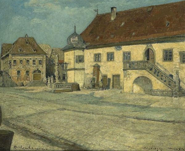 Das Rathaus In Frickenhausen Oil Painting by Curt Agthe