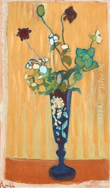 Blommor I Vas Oil Painting by Ivan Agueli