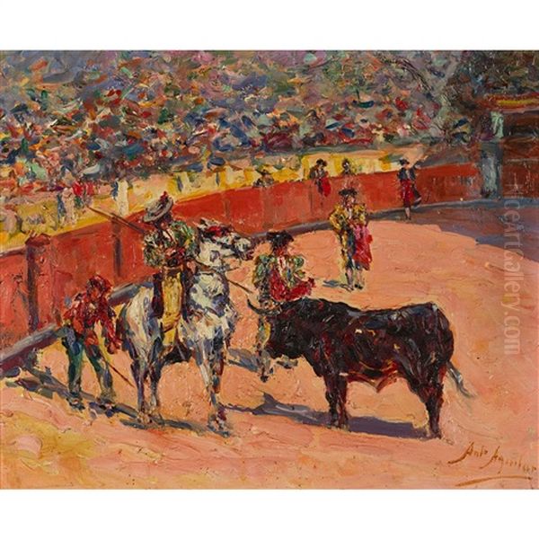 Der Stierkampf Oil Painting by Antonio Aguilar Casado