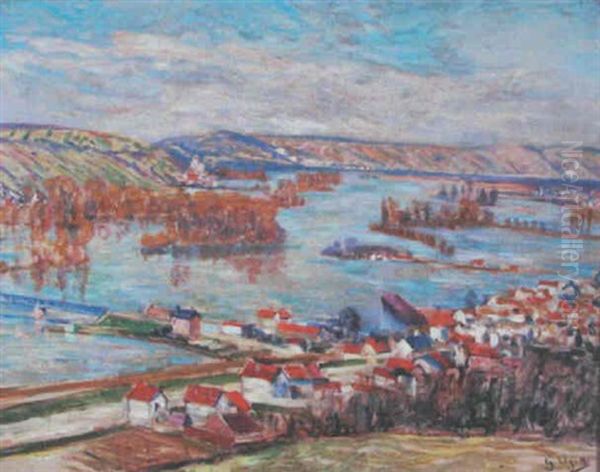 Inondations A Bonnieres Oil Painting by Georgette Agutte