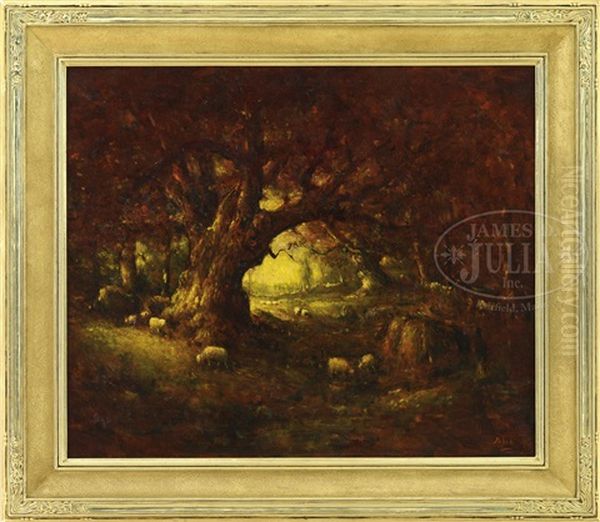 An Ancient Oak Oil Painting by Henry Hammond Ahl