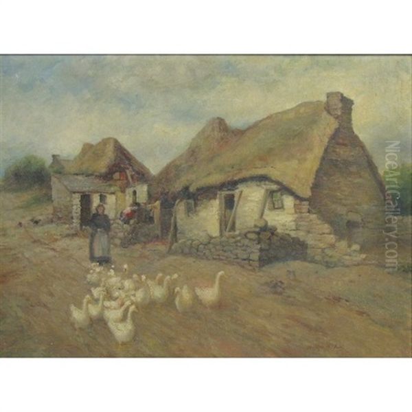 A Hut In Bantry Oil Painting by Henry Hammond Ahl